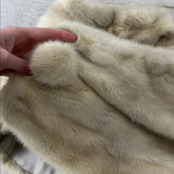 Vintage 40s Genuine Blonde Mink Shoulder Stole One Size - Picture 5 of 6